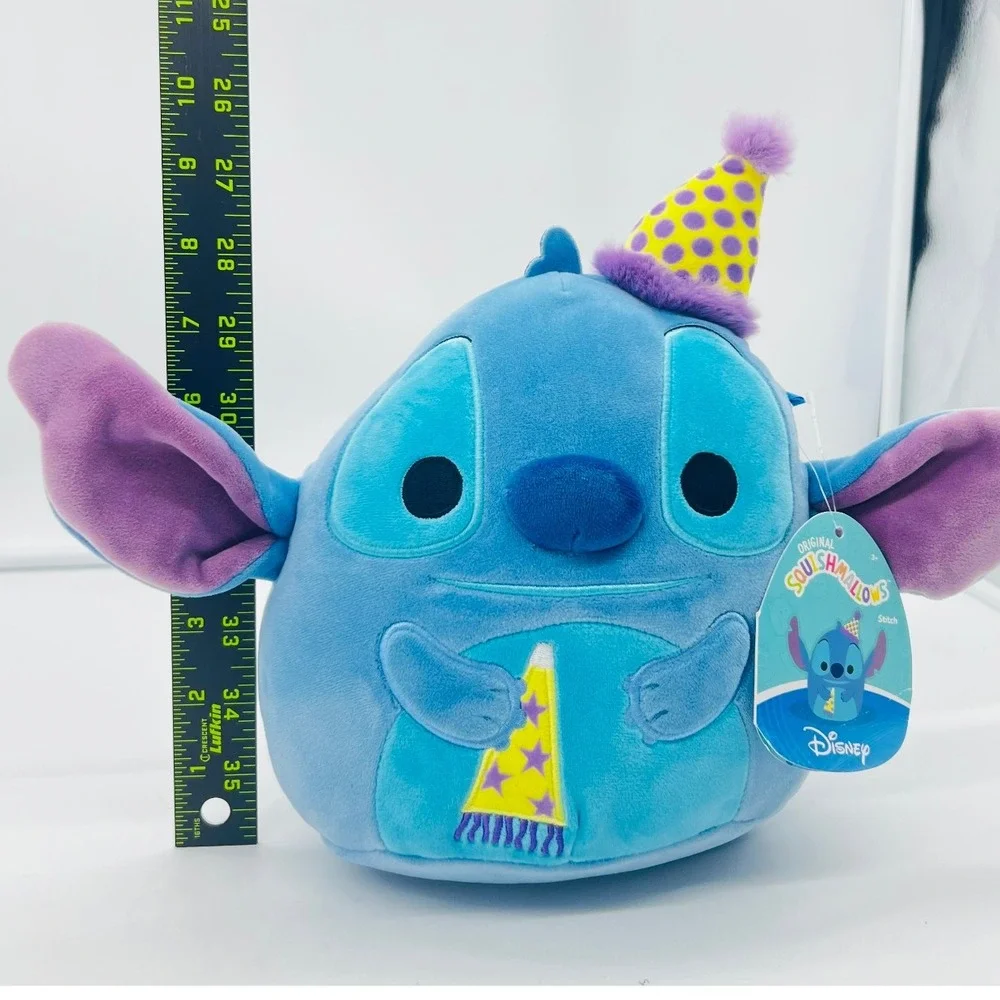 Squishmallows Disney Birthday Stitch wearing hat holding party‎ favor 10